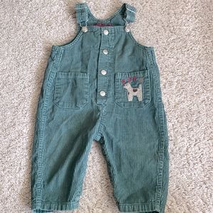 Vintage Baby Gap green corduroy overalls 6-12 mod.